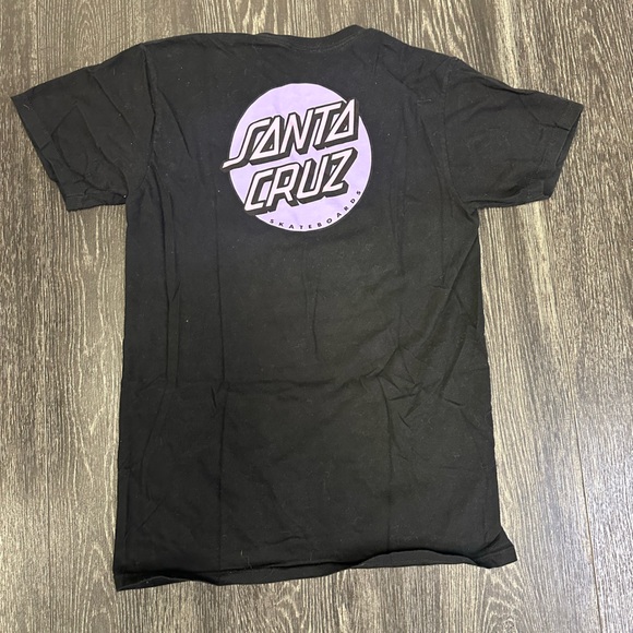 Santa Cruz Classic Dot Logo Black T-Shirt Small‎ (S) Purple Pink Skateboarding - Picture 7 of 9